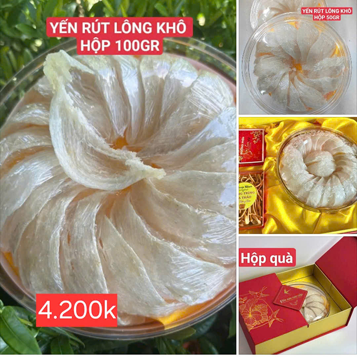 Yến sào rút lông nguyên tổ  HƯNG YÊN
